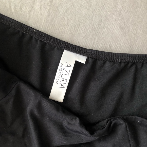 Azura Australia black bikini set - full bottoms with strappy top - size 4 USA - Picture 3 of 5
